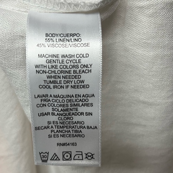 DKNY White Sleeveless Dress. Large - Picture 7 of 7